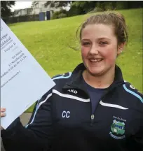  ??  ?? Caoimhe Cronin at Dominican College, Wicklow.