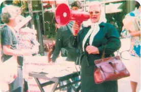  ?? Gentileza Mercedes Simoncini ?? Esperanza Labrador tomó el megáfono.