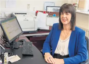  ??  ?? Clare Bradley in her office at Holy Cross in Strabane, Co Tyrone