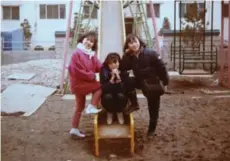  ??  ?? THEN: The young women in Seoul in 1981. Chae Kim, left, Yanghui Chae and Mi Young Park. Park and Chae met in school. Chae and Kim are sisters.