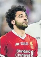  ?? F: GETTY IMAGES ?? Salah, tras lesionarse el sábado