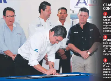  ?? FOTO: NEPTALY ROMERO ?? CONVENIO. La firma del acuerdo se efectuó en la Asociación de Ganaderos y Agricultor­es Sula (Agas).