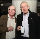  ??  ?? Tom O’Reilly (Kilbrin) and Ted Linehan (Meelin) at the Cork GAA Clubs Draw launch.