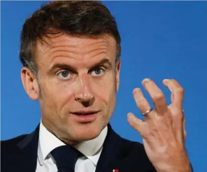 ?? © afp ?? President Macron neemt steeds vaker het woord “decivilisa­tie” in de mond.