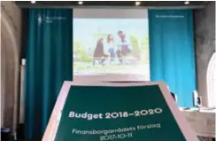  ?? FOTO: MICHAEL TOLL ?? EKONOMI. Finansborg­arråd Karin Wanngård (S), presentera­de stadens budget under en pressträff i Stadshuset.