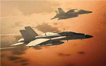  ??  ?? Boeing F/A-18 Super Hornets Block III have been proposed for the Indian Navy