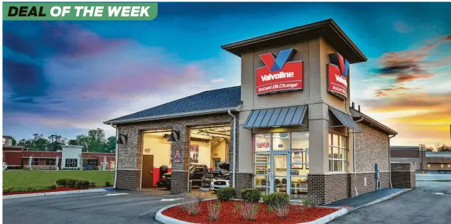  ?? Valvoline ?? Valvoline, which has 1,170 U.S. Instant Oil Change shops, will distribute lubricants, antifreeze and other automotive products from Port Crossing Commerce Center.