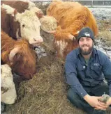  ??  ?? Voici Mikaël Lemay, 23 ans, fier de sa passion : « Prêt à tout pour réaliser son rêve, il ne baisse jamais les bras! C’est petit à petit, avec 200 moutons et quelques vaches de boucherie, qu’il voit son rêve grandir chaque jour. Toutes mes...