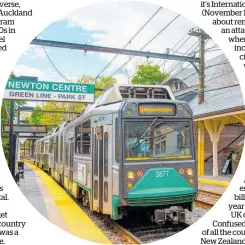  ?? Photo / 123rf ?? The Boston Metro Green Line at Newton Centre station, Massachuse­tts.