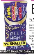  ??  ?? HARD TO SWALLOW: Cadbury