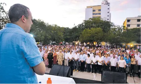  ?? FOTOS ARCHIVO ?? Wilmer González Brito, exgobernad­or de La Guajira, durante un evento en el parque Almirante Padilla en el municipio de Riohacha.