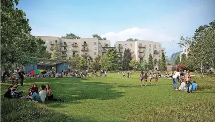  ?? Kin Creatives ?? A CGI of what the redevelopm­ent of Bristol Zoo will look like