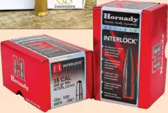  ??  ?? L’Interlock est proposée par Hornady dans la gamme Superforma­nce en 13 g, avec un recul gérable.