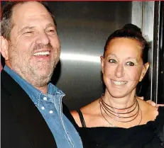  ??  ?? ‘Truly sorry’: Donna Karan with Harvey Weinstein