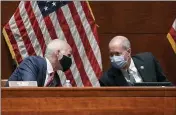  ?? GREG NASH — POOL ?? On July 9, House Armed Services Committee Chairman Adam Smith, D-Wash., speaks to Rep. Mac Thornberry, R-Texas, during a House Armed Services Committee hearing on Capitol Hill in Washington.