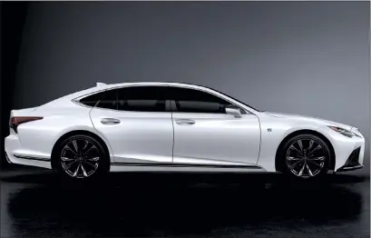  ?? ?? The 2021 Lexus LS 500h Hybrid Full Size Luxury Sedan. Photo courtesy of Lexus Internet Media.