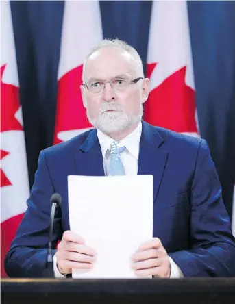  ?? SEAN KILPATRICK/ THE CANADIAN PRESS ?? Auditor General Michael Ferguson’s report on the Phoenix debacle suggests a small management clique within Public Services ignored the mounting project risks.