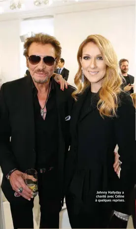  ??  ?? Johnny Hallyday a chanté avec Céline à quelques reprises.