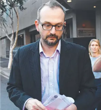  ??  ?? Sean Black leaves the Roma Street watchhouse in Brisbane yesterday. Picture: AAP MATTHEW KILLORAN AND KATE MCKENNA