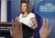  ?? SUSAN WALSH — THE ASSOCIATED PRESS ?? White House press secretary Jen Psaki speaks during the daily briefing at the White House in Washington.