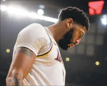  ?? Robert Gauthier Los Angeles Times ?? ANTHONY DAVIS has been considerin­g what he could do during the crisis. “I knew I wanted something good to happen for the employees that work at Staples who were unable to work,” the Lakers’ All-Star said.