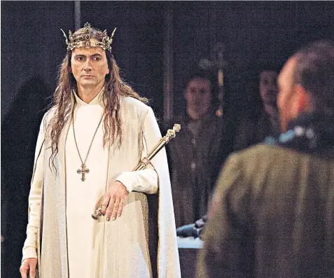  ??  ?? Beautifull­y nuanced: David Tennant as Richard II in the RSC’s tetralogy at the Barbican