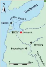  ??  ?? Rght: During the archaeolog­ical search for Troy (which eventually settled on Hissarlik) excavation­s were conducted at Sigeion, Thymbra and the strongest alternativ­e contender, Bounarbash­i