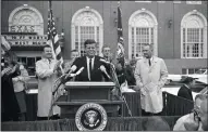  ?? UTA SPECIAL COLLECTION­S/STAR-TELEGRAM COLLECTION ?? President John F. Kennedy speaks to a crowd in front of Hotel Texas, Fort Worth on Nov. 22, 1963.