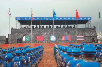  ?? Supplied ?? The 10-day long drills featured troops from the four countries. The exercise was held at Chinese People’s Liberation Army training base in Queshan county.