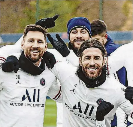  ?? FOTO: PSG ?? Messi ha asegurado tener una gran relación con Sergio Ramos desde que se juntaron en París