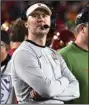  ?? (AP/John McCoy) ?? In his first season at Southern California, Lincoln Riley has the fourth-ranked Trojans in the Pac-12 Championsh­ip Game, where they will face No. 11 Utah on Friday in Las Vegas.