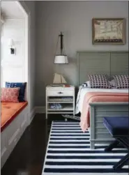  ?? LUCAS ALLEN — ANDREW HOWARD VIA AP ?? Designer Andrew Howard suggests parents choose timeless, classic wall colors and furniture for a child’s bedroom so that the room doesn’t require redecorati­ng as the child grows and is easily convertibl­e into a guest room in the future.