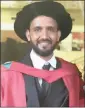  ??  ?? Shahiem Patel graduates with his PhD in leadership studies. Picture: Supplied