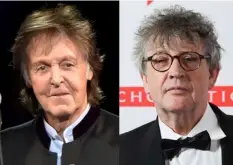  ?? PHOTOS BY ROB GRABOWSKI/INVISION/AP, LEFT, AND EVAN AGOSTINI/ INVISION/AP ?? Paul McCartney appears during his One on One Tour in Tinley Park, Ill., on July 26, 2017 (left) and poet Paul Muldoon appears at the 2019 PEN America Literary Gala in New York on May 21, 2019.