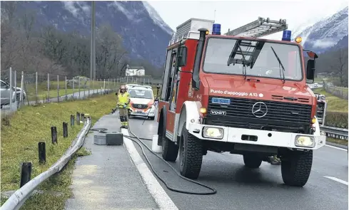  ?? RESCUE MEDIA ?? Nei pressi dello svincolo autostrada­le i cinque mezzi potranno intervenir­e ancora più prontament­e