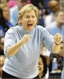  ?? PHOTOS BY ASSOCIATED PRESS ?? Sylvia Hatchell has a chance to pick up her 1,000th win this afternoon when North Carolina faces Grambling State. Tonight, top-ranked Connecticu­t will face Oklahoma and try to give Geno Auriemma his 1,000th coaching victory.