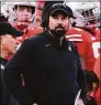  ?? Ben Jackson / Getty Images ?? Ohio State coach Ryan Day watches a replay during the fourth quarter against Michigan on Saturday.