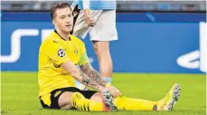  ?? FOTO: ANDREA STACCIOLI/IMAGO IMAGES ?? Pure Enttäuschu­ng: Marco Reus und Borussia Dortmund waren erschrecke­nd chancenlos gegen Lazio Rom.