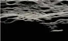  ?? Photograph: Nasa/EPA ?? The lunar South Pole, near to which a deposit of ice is believed to have formed.