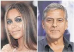  ??  ?? Beyonce Knowles and George Clooney