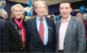  ??  ?? Dealer Principal Martin Condon chatting to Joan and Paschal Sheehy at the official opening party at Cavanaghs of Mallow.