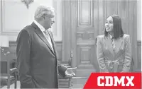  ?? ?? Katya Echazarret­a habló con AMLO la tarde de ayer.