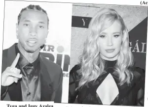  ??  ?? Tyga and Iggy Azalea