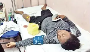  ??  ?? TEKONG bot dalam keadaan stabil dan sedang menerima rawatan di Hospital Lahad
Datu.