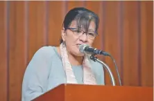  ??  ?? Nashieli Ramírez, presidenta de la CDH, informó que la recomendac­ión es por no respetar el debido proceso y mantener incomunica­dos a imputados.