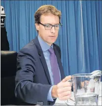  ?? JOE GIBBONS/THE TELEGRAM ?? University of Western Ontario business professor Guy Holburn appeared as an expert witness Tuesday at the Commission of Inquiry Respecting the Muskrat Falls Project at the Beothuck Building in St. John’s.