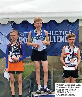  ?? ?? William Coles and Iwan Thomas both finished third at the British Athletics Cross Challenge Series.