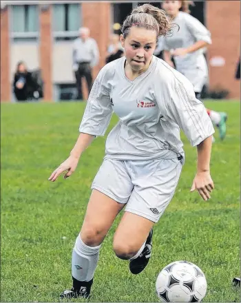  ?? SUBMITTED ?? A look at the UPEI Panthers women’s soccer team’s pre-season schedule: ABOVE: P.E.I. striker Maddie Hurley is expected to fill at least part of the gap left by outgoing forward Sarah MacVarish this season for the UPEI women’s soccer Panthers.