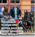  ?? ?? Ratajkowsk­i is single after parting ways with hubby Sebastian Bear-McClard