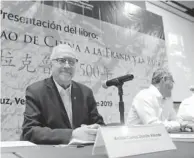  ?? RAÚL SOLÍS ?? Aníbal Carlos Zotelle Allende, durante la presentaci­ón del
libro/